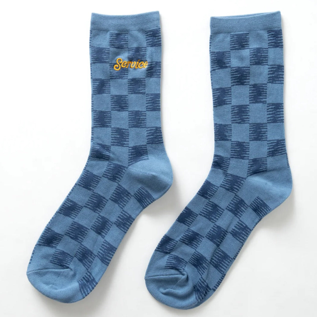 Service Works Checker Socks - Blue - orzel