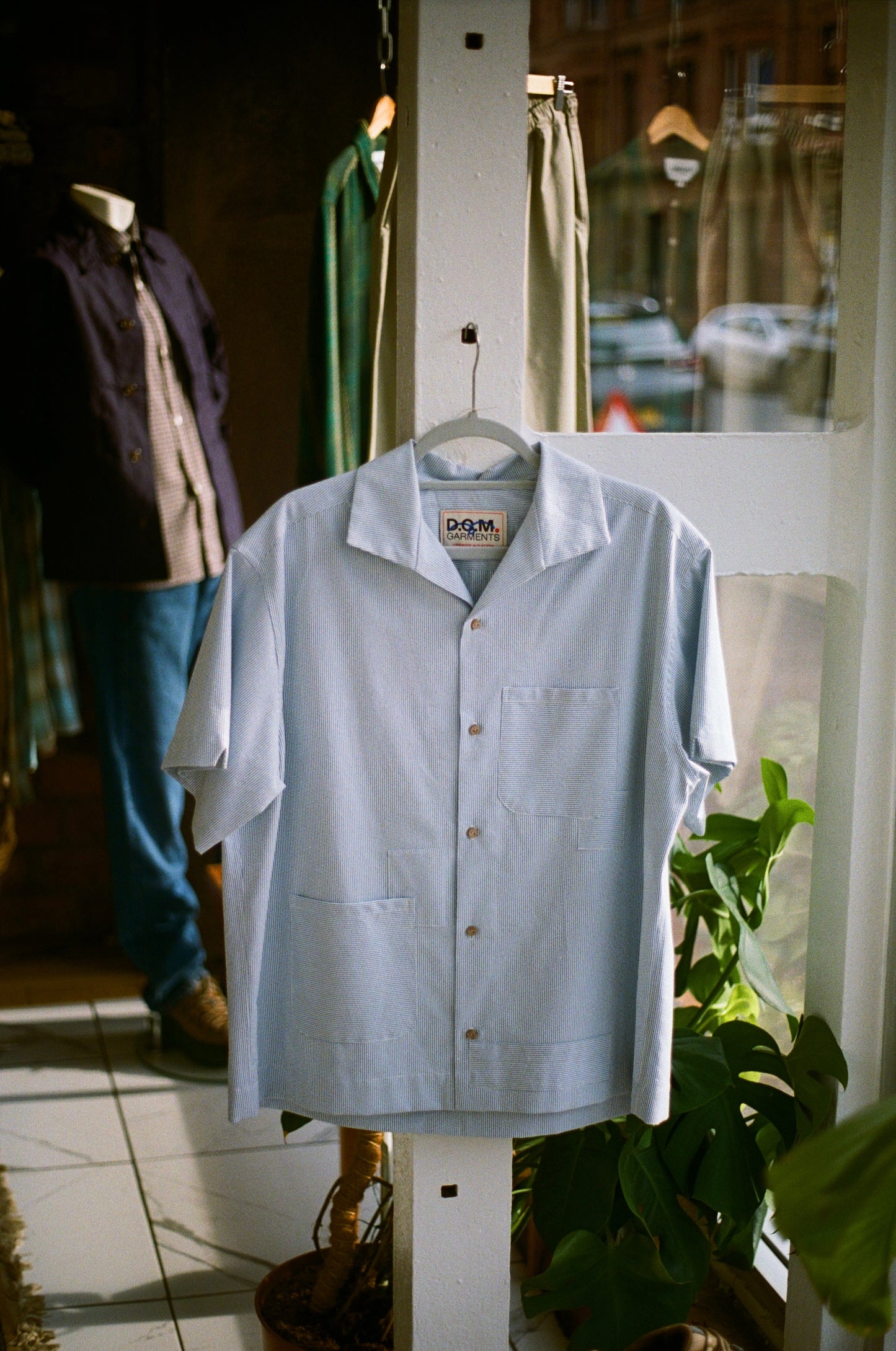 D.C.M. Garments Souvenir Shirts - Blue / White Stripe