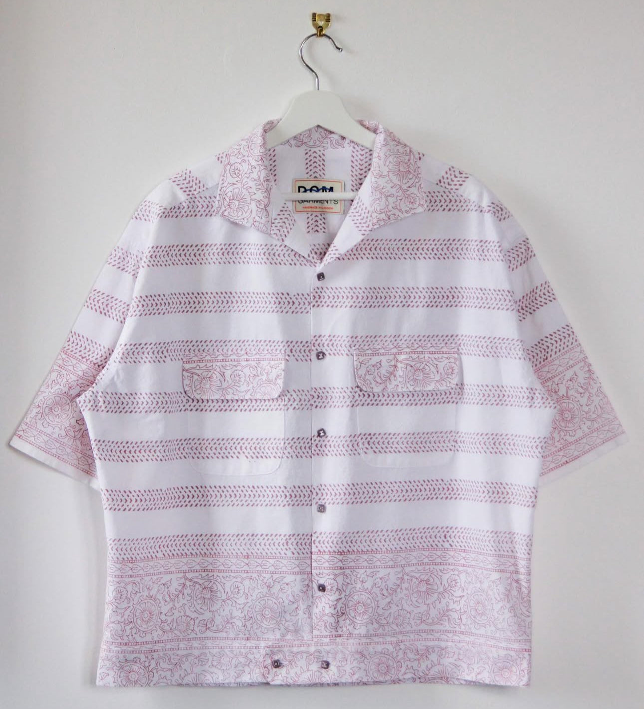 D.C.M. Garments Souvenir Shirts - Pink / White Flowers