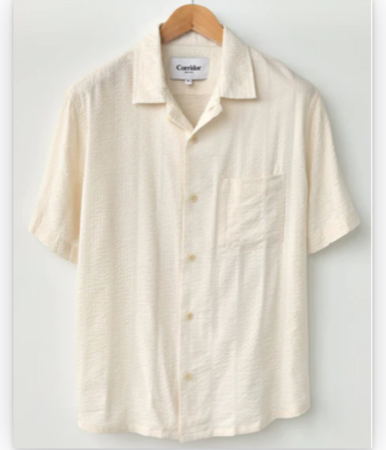 Corridor Striped Seersucker SS Shirt - White