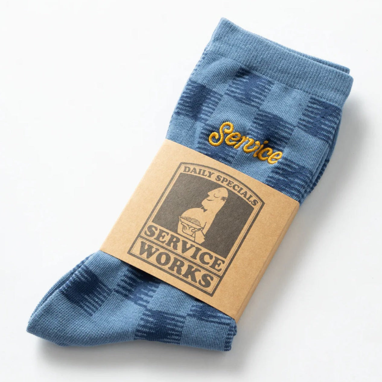 Service Works Checker Socks - Blue - orzel