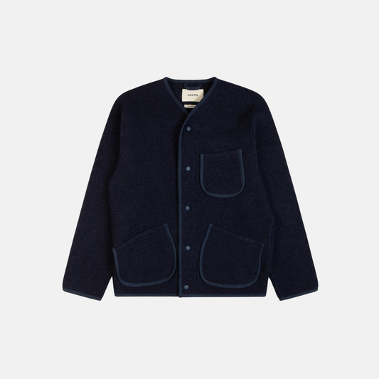 Kestin Neist Cardigan In Midnight Blue Italian Wool