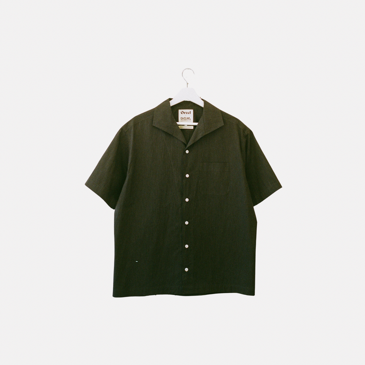 Orzel x DCM Garments Short Sleeve Shirt - Charcoal Stripe