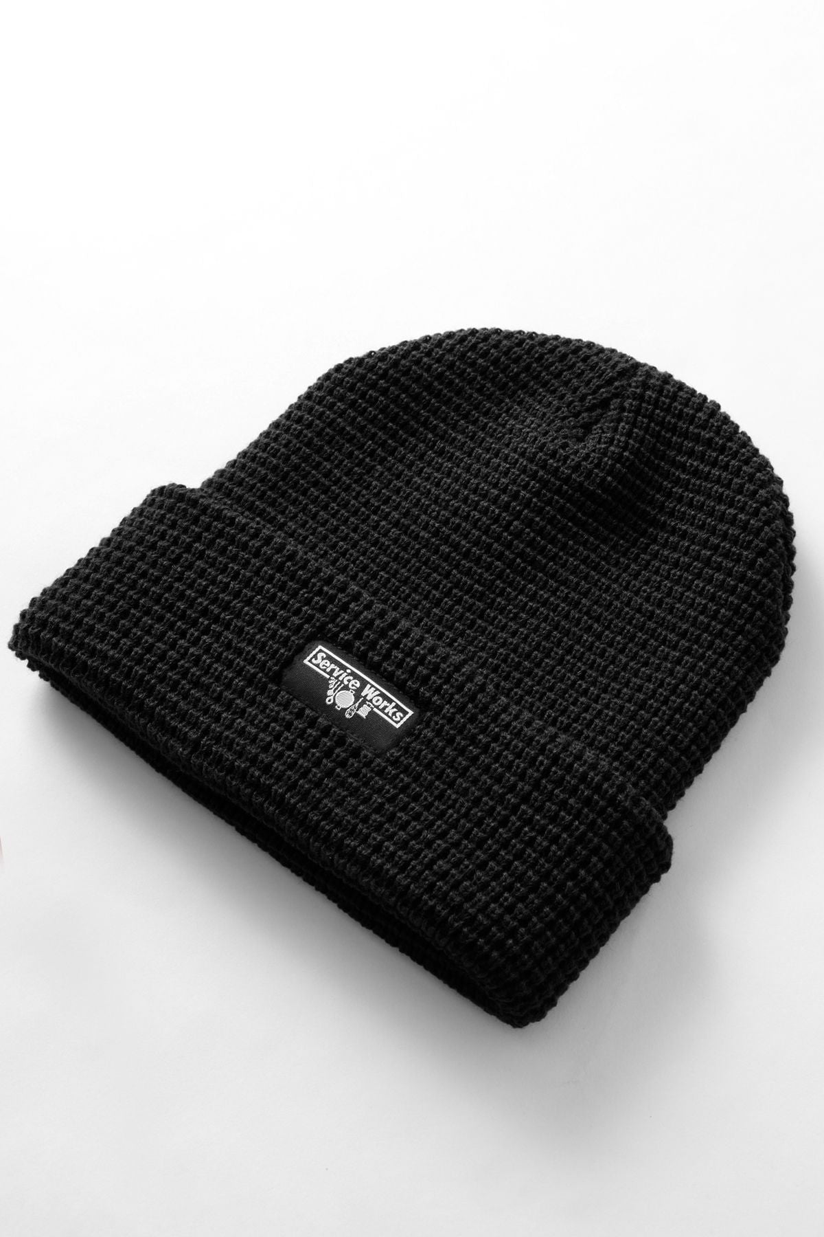 Service Works Waffle Logo Beanie - Black