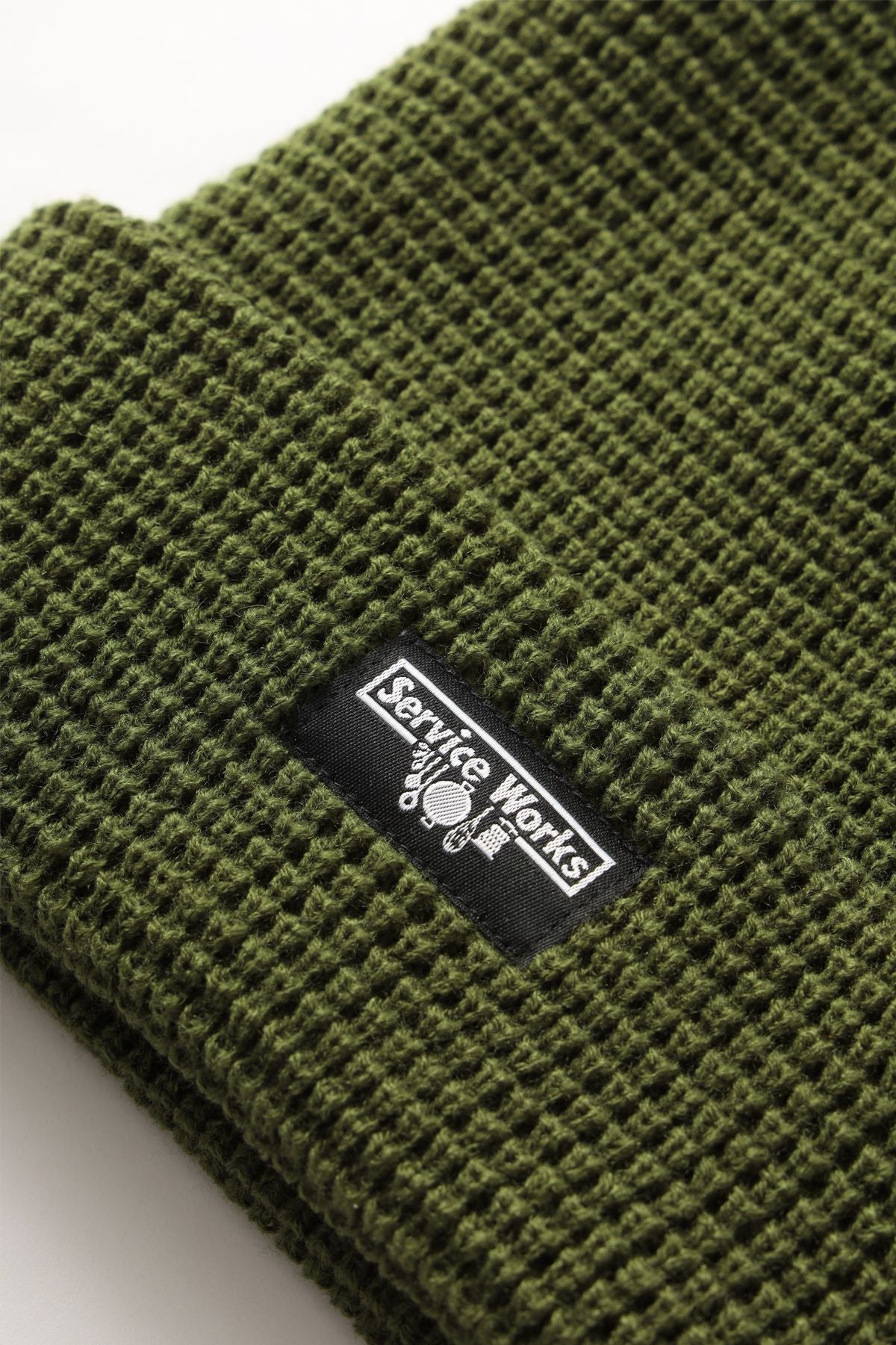 Service Works Waffle Logo Beanie - Olive