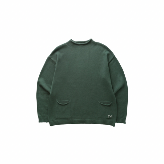 Service Works Mock Smock Sweater - Forest