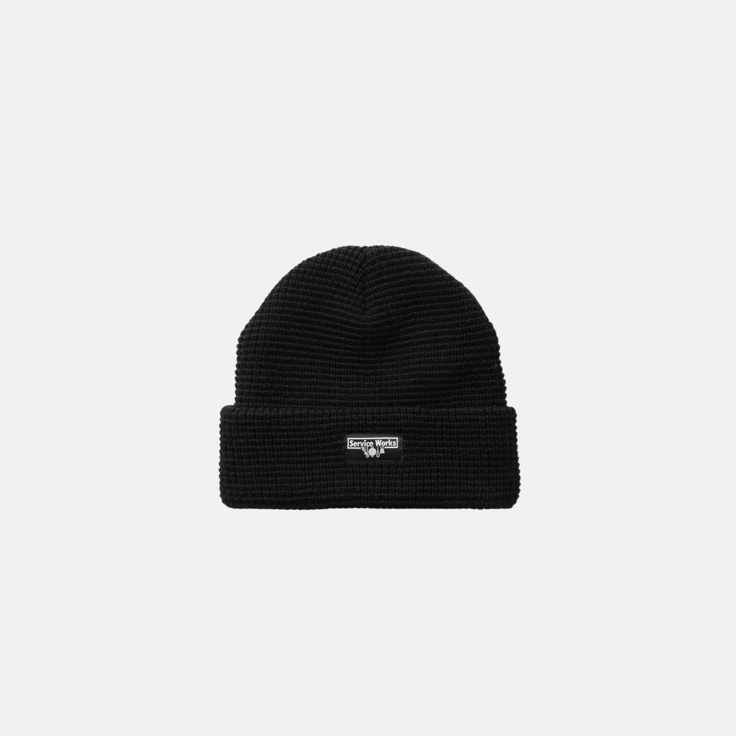 Service Works Waffle Logo Beanie - Black