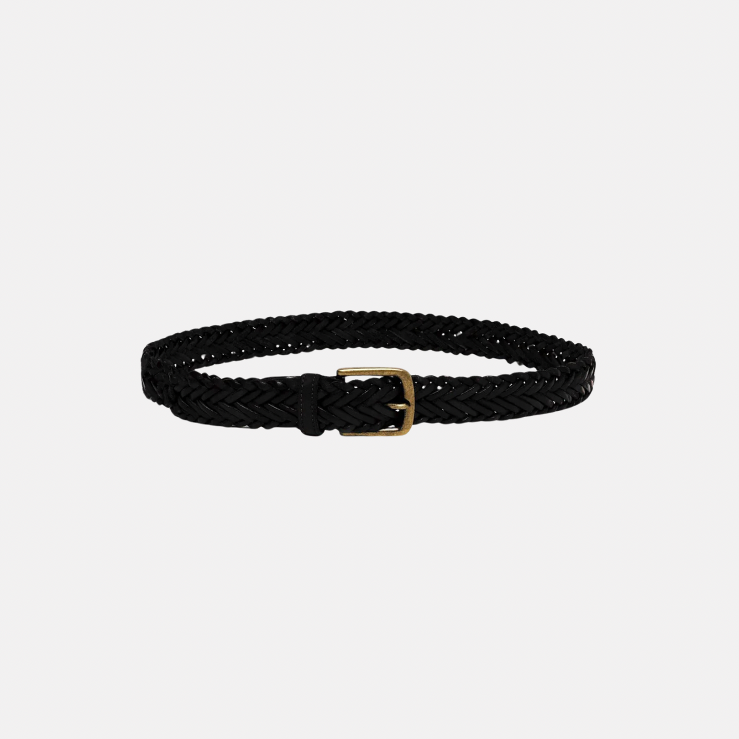 Corridor Braided Leather Belt - Black