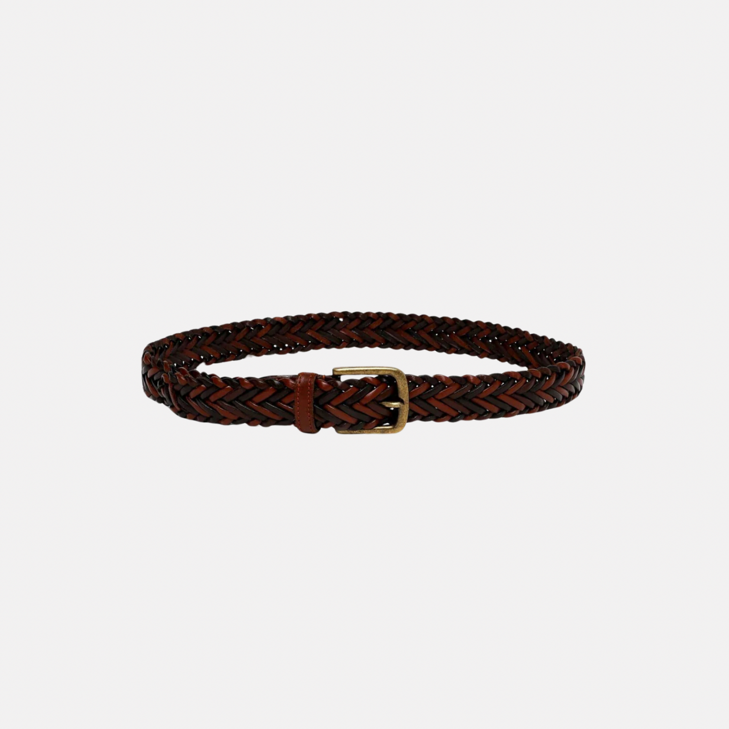 Corridor Braided Leather Belt - Brown