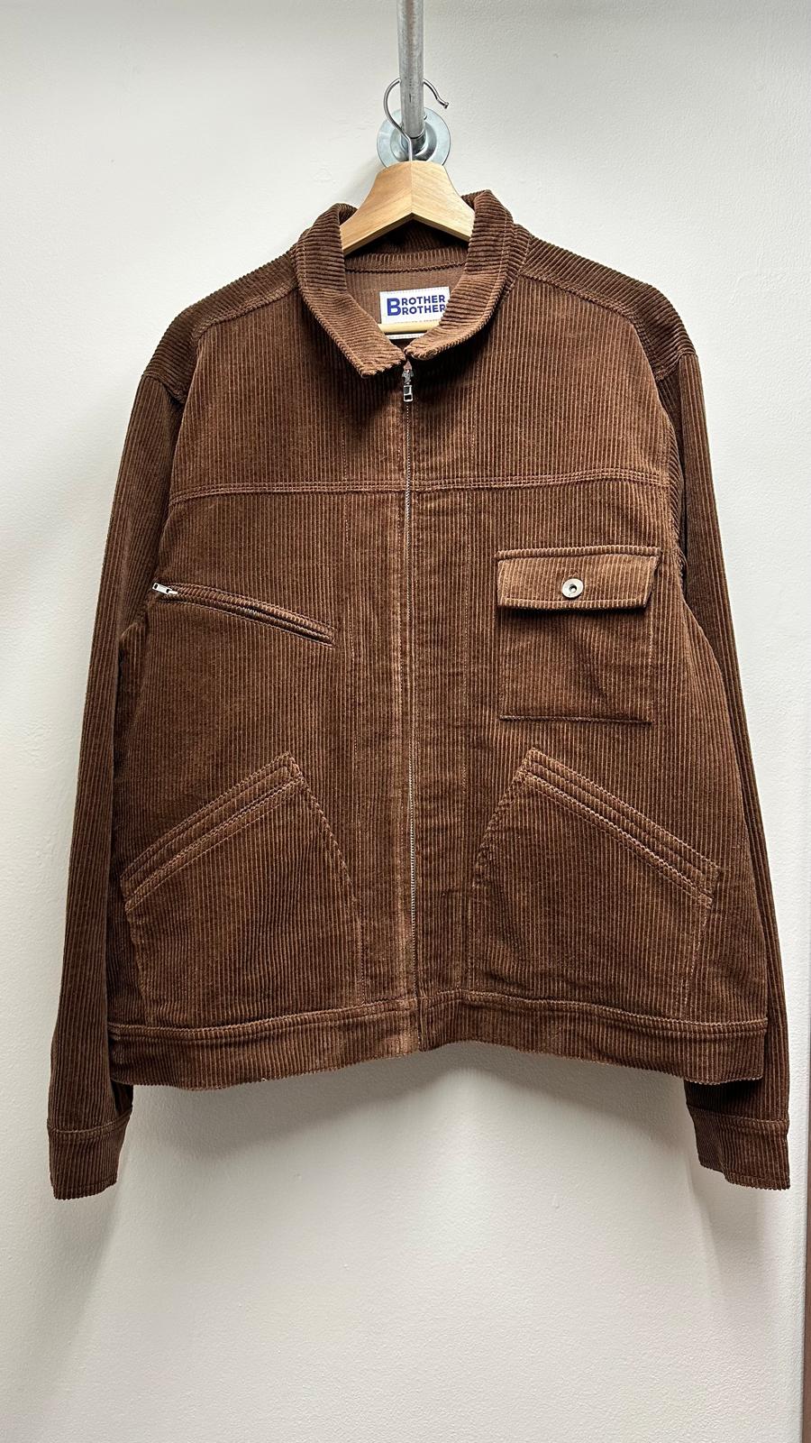 Brother Brother Cord Trucker Jacket - Chocolate Brown