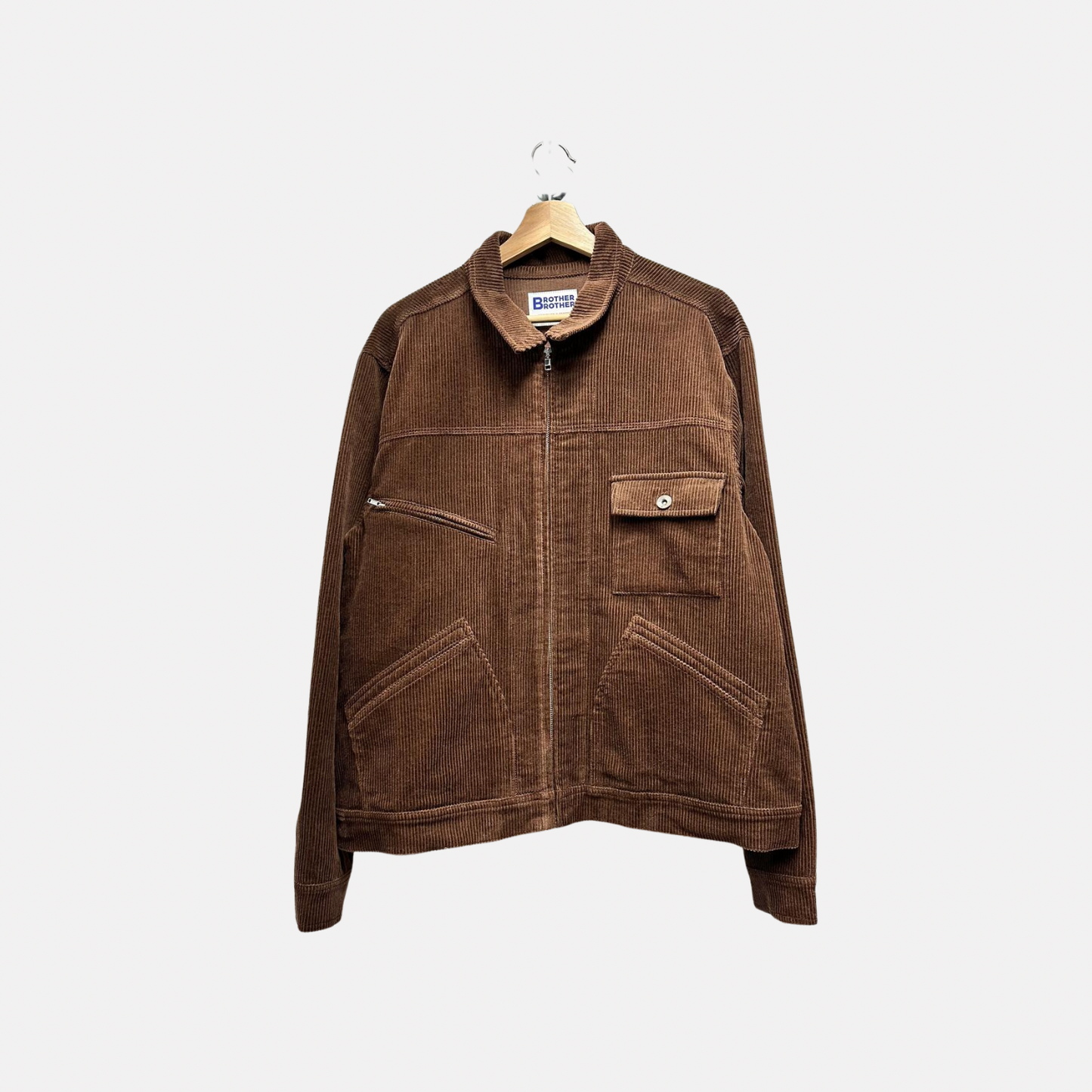 Brother Brother Cord Trucker Jacket - Chocolate Brown