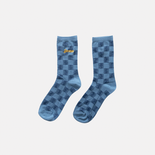 Service Works Checker Socks - Blue