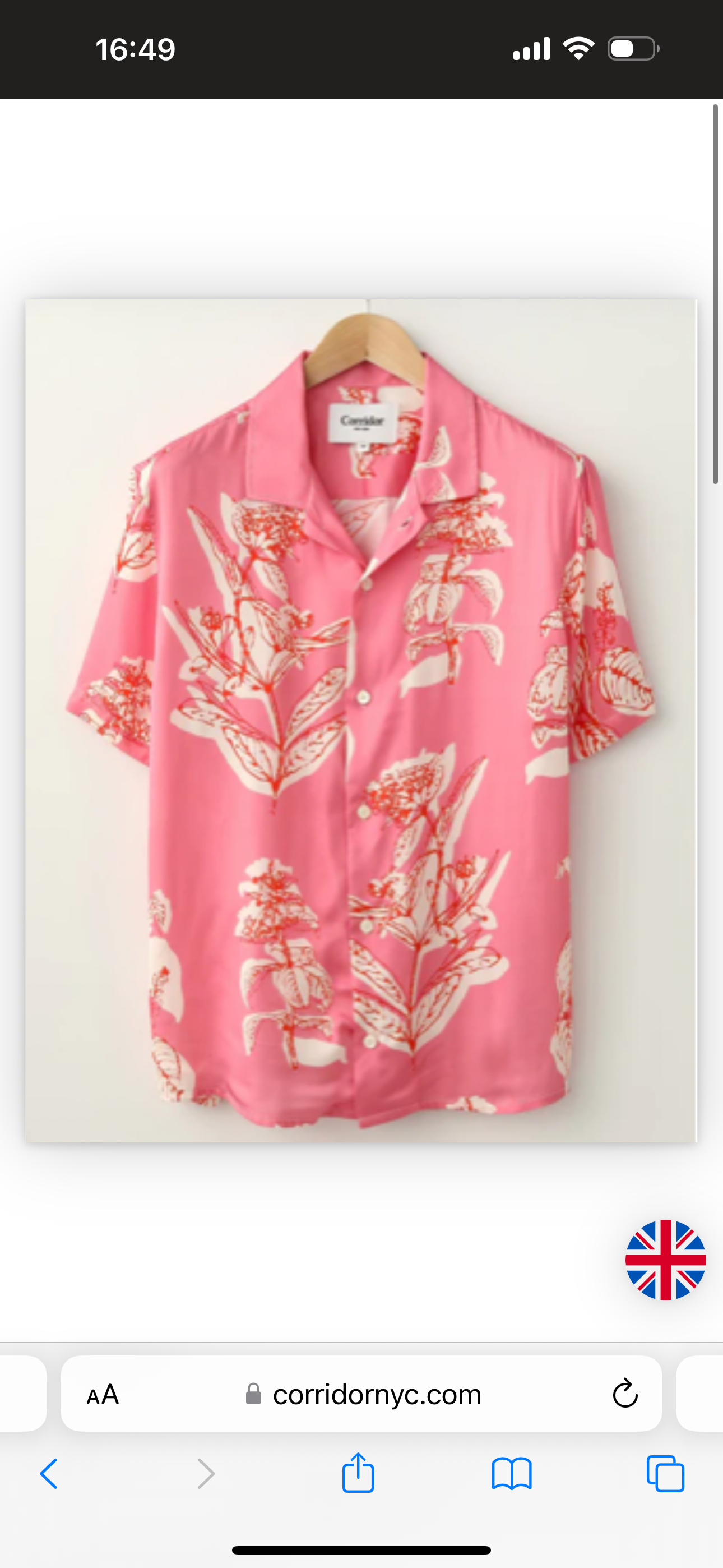 Corridor Pink Viscose SS Camp Shirt