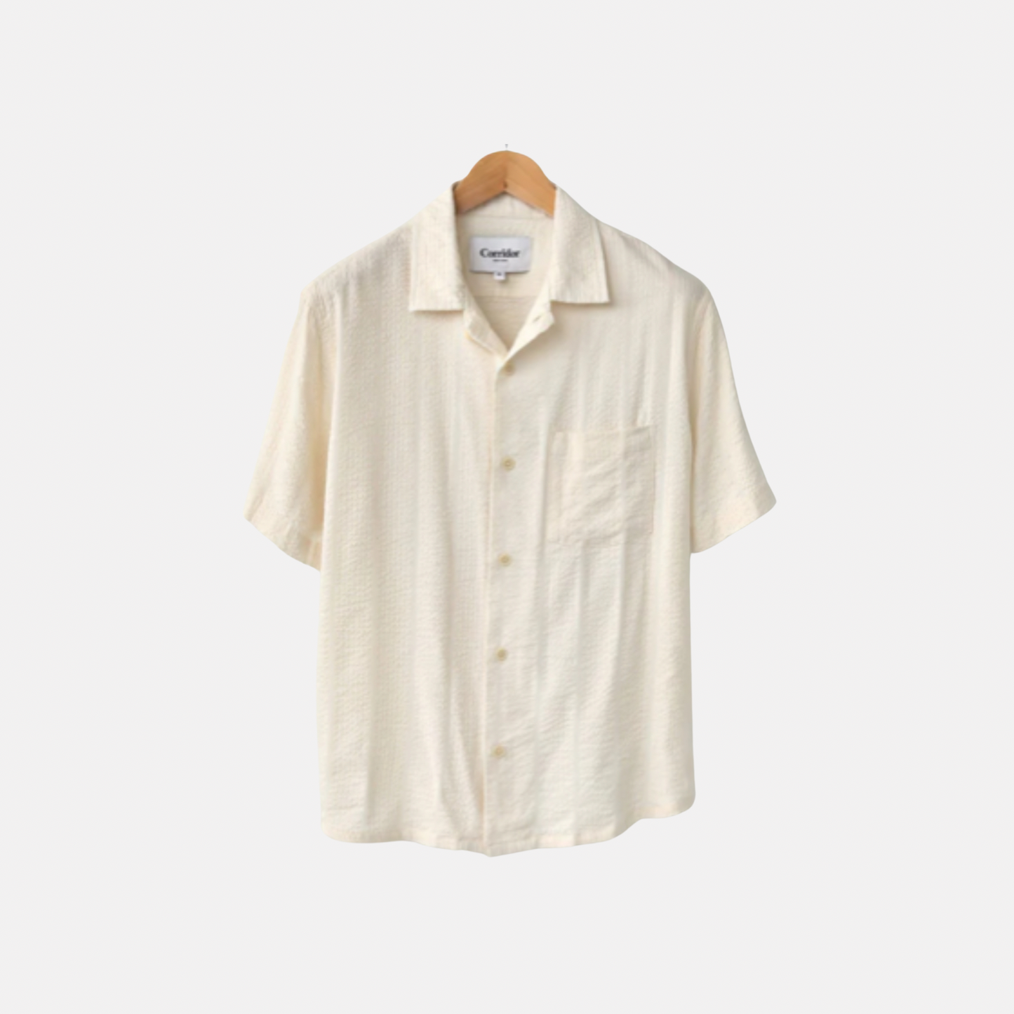 Corridor Striped Seersucker SS Shirt - White