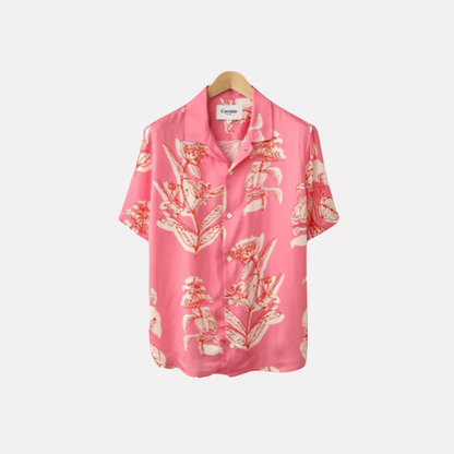 Corridor Pink Viscose SS Camp Shirt