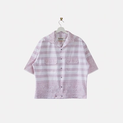 D.C.M. Garments Souvenir Shirts - Pink / White Flowers