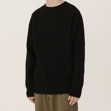 Load image into Gallery viewer, YMC Suedehead Crew Neck Knit - Black
