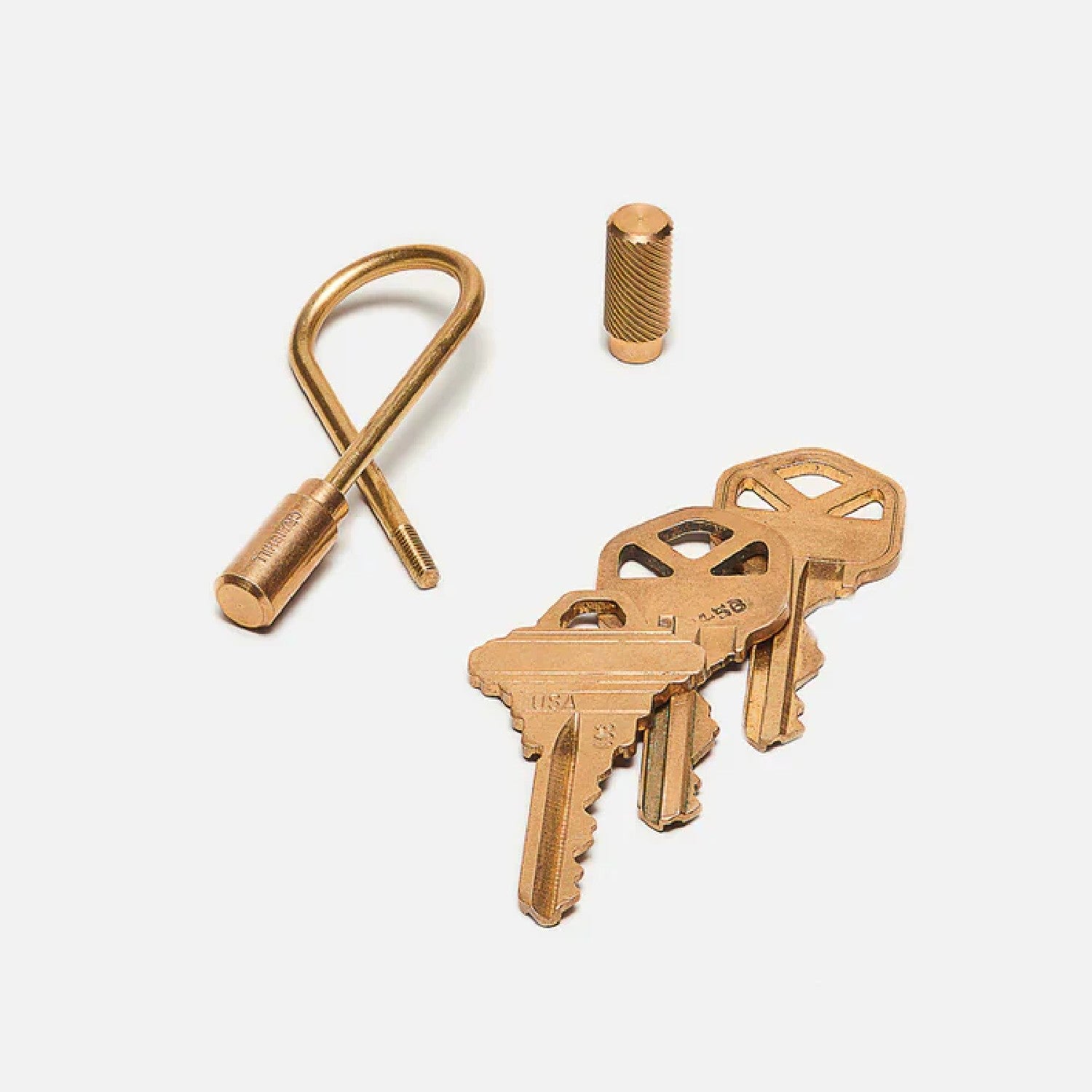 Craighill Closed Helix Keyring - Brass - orzel