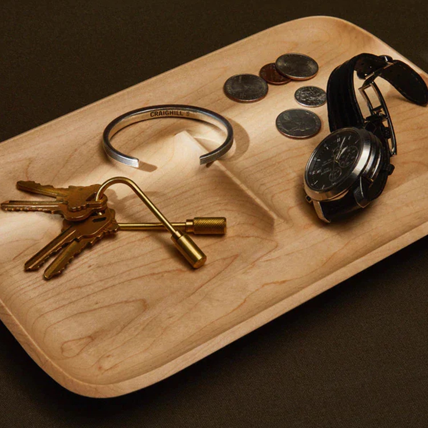 Craighill Closed Helix Keyring - Brass - orzel