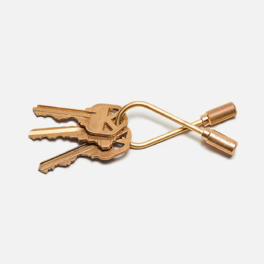 Craighill Closed Helix Keyring - Brass - orzel