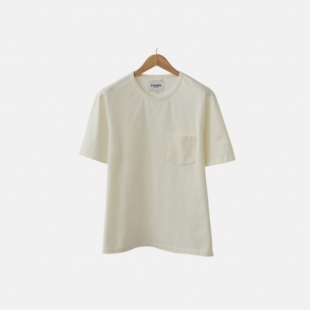 Corridor Organic Garment Dyed T-Shirt - White - orzel