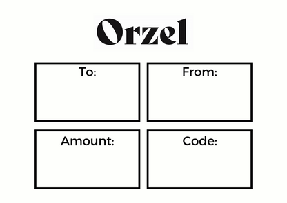 Orzel Gift Card